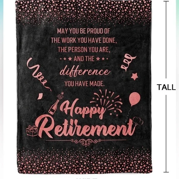 Retirement Gifts Retirement Blanket Retirement Party Soft Throw Photo Backdrop - Picture 2 of 6